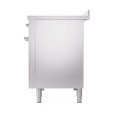 ILVE UNI486QNMPSSC Nostalgie II Noblesse 48 inch Induction Range (Solid Door, Stainless Steel, Chrome)