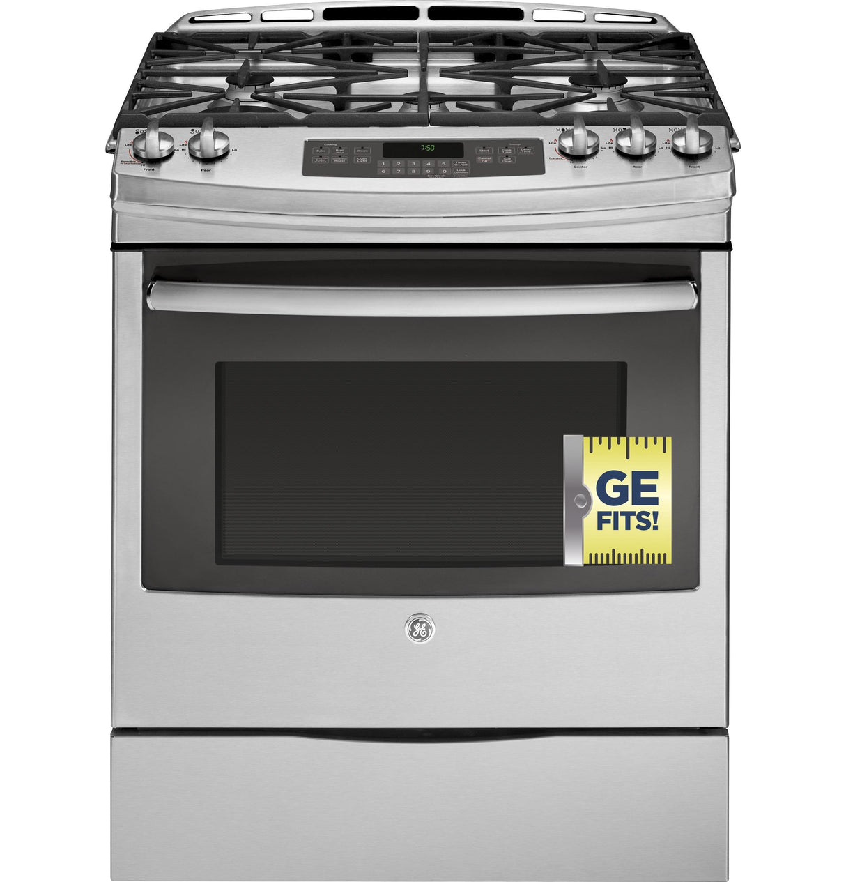 GE® 30" Slide-In Front Control Gas Range