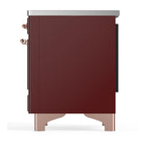 ILVE UMDIB40NR3BUP Majestic III 40 inch Induction Range with 6 Elements, 3.82 cu. ft. Total Oven Capacity (Triple Glass Door, Burgundy, Copper)