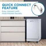 Danby 18" Wide Portable Dishwasher in White