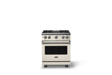 30"W. Sealed Burner Gas Range (Finish: Pure White, Trim: Polished Chrome, Fuel: Natural Gas)