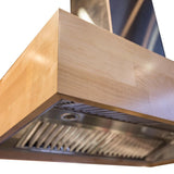 ZLINE 36" Remote Blower Designer Series Wooden Island Mount Range Hood in Butcher Block (681iM-RS-400) [Size: 36 Inch]
