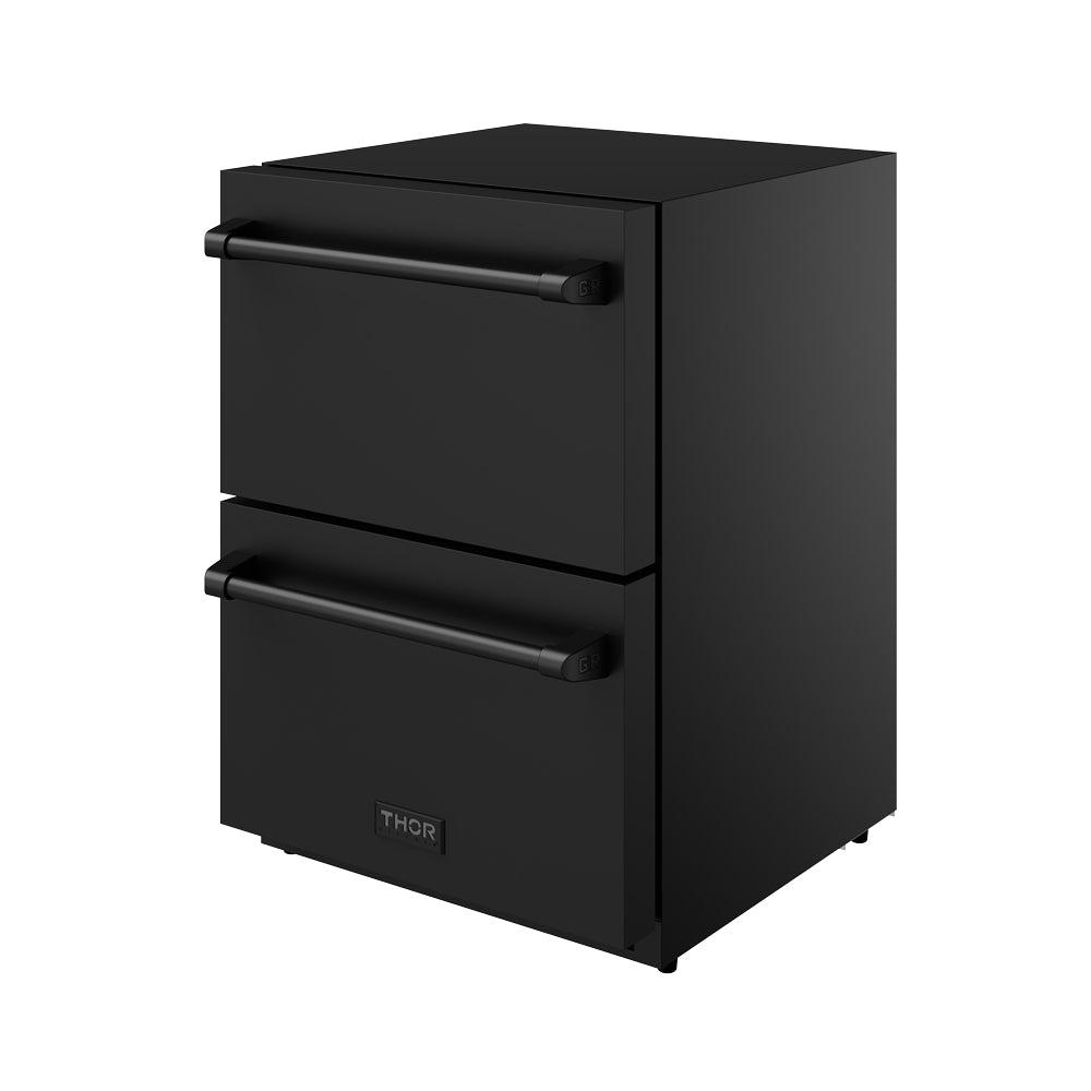 24 Inch Undercounter Built-in or Freestanding Drawer Refrigerator - Black  Gordon Ramsay Series