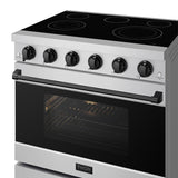 36 Inch Professional Electric Range In Stainless Steel/black  Gordon Ramsay Series