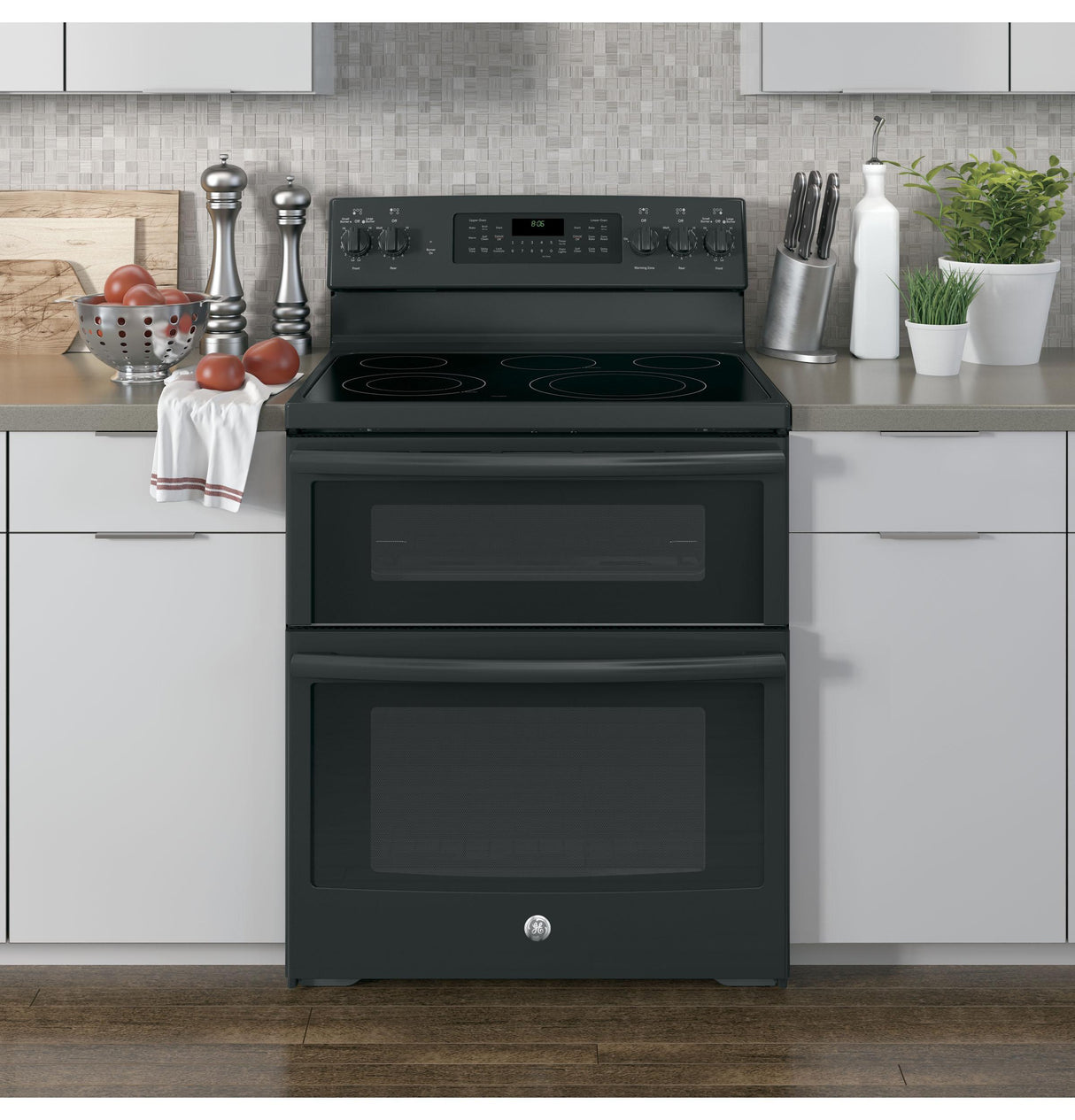 GE® 30" Free-Standing Electric Double Oven Convection Range