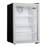 Danby 2.6 cu. ft. Compact Glass Door Fridge in Platinum