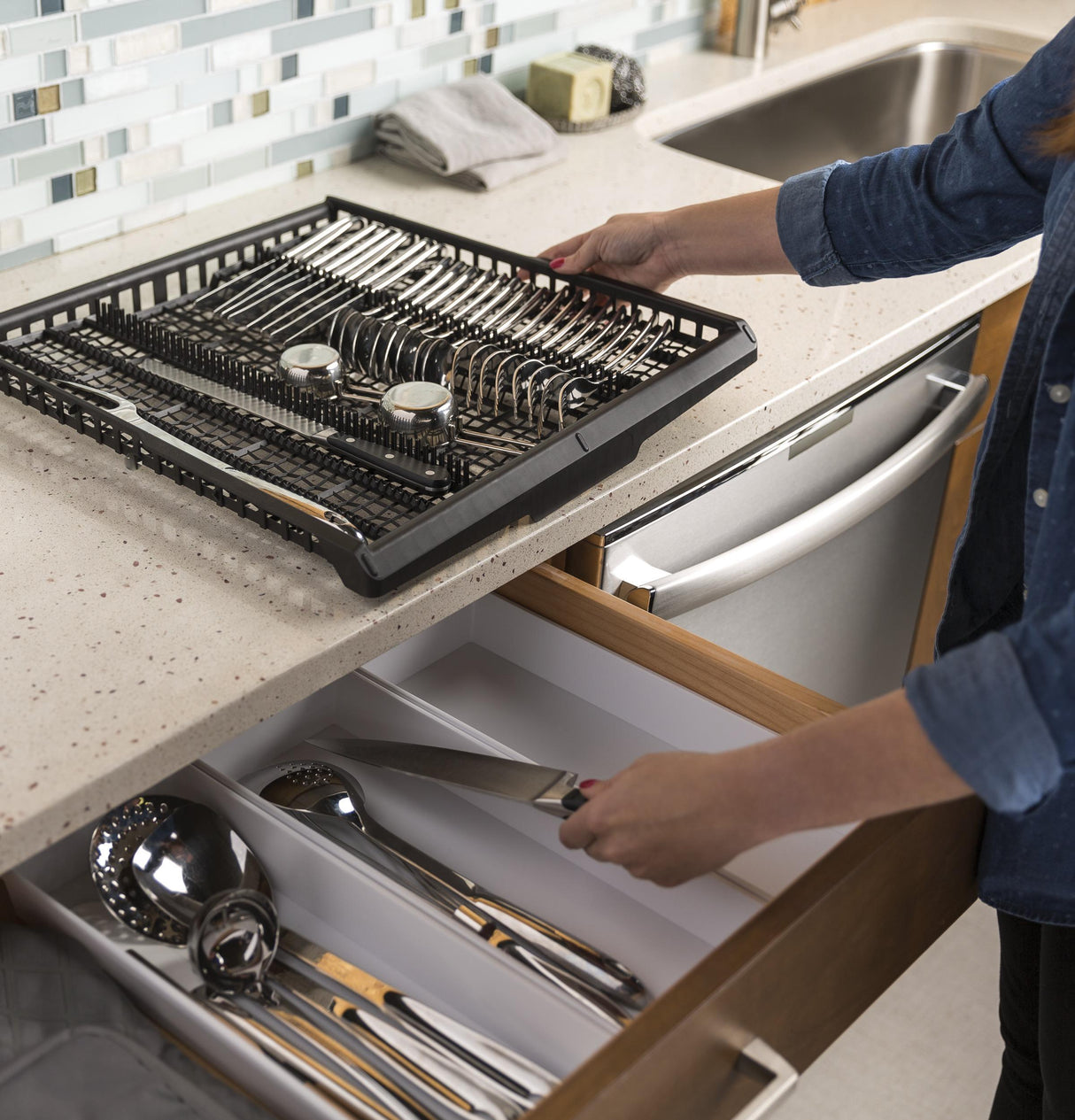 GE Profile™ Stainless Steel Interior Dishwasher with Hidden Controls