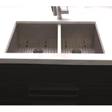 ZLINE 36 in. Chamonix Undermount Double Bowl Satin Stainless Steel Kitchen Sink with Bottom Grid (SR60D-36S)