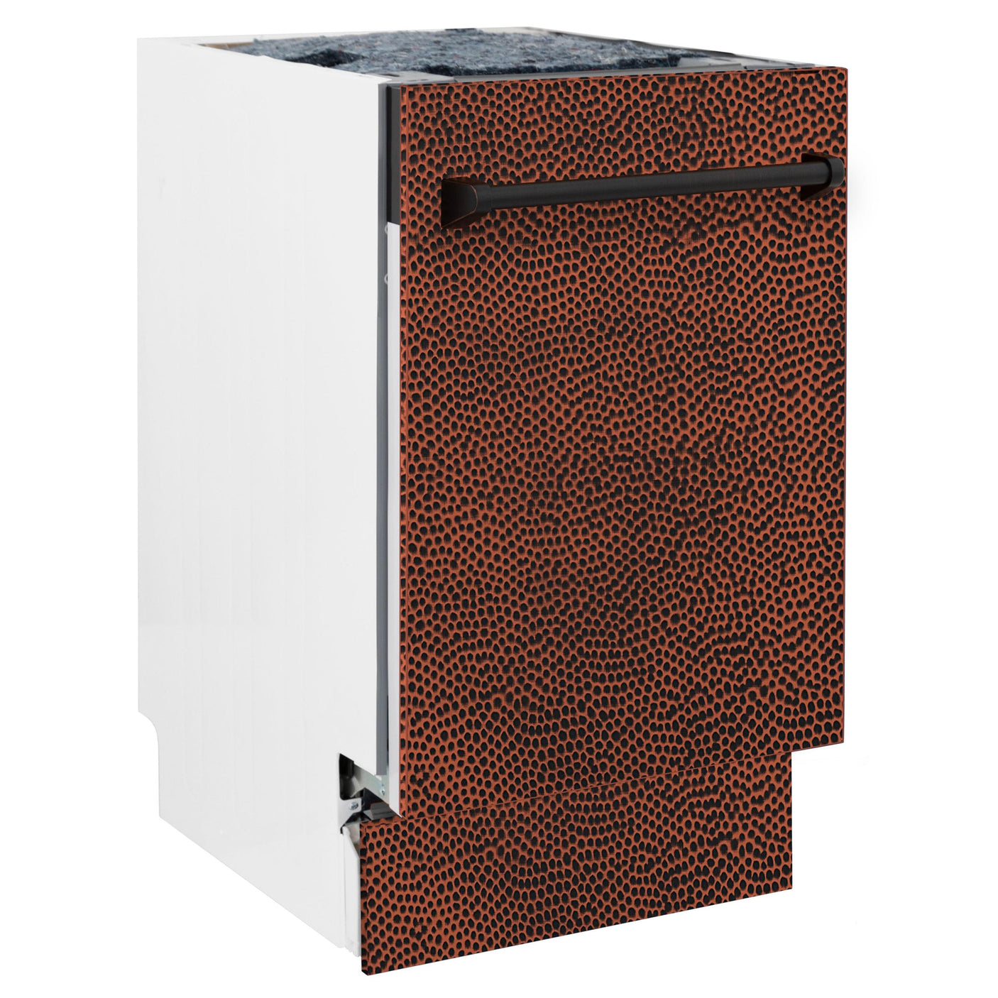 ZLINE 18" Tallac Series 3rd Rack Top Control Dishwasher with Traditional Handle, 51dBa [Color: Hand Hammered Copper]