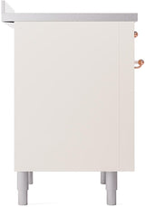 Nostalgie II 36 Inch Electric Freestanding Range in Antique White with Copper Trim