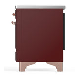 ILVE UMIB36NR3BUP Majestic III 36 inch Induction Range with 6 Elements, 3.5 cu. ft. Total Oven Capacity (Triple Glass Door, Burgundy, Copper)