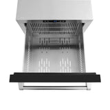 ZLINE 24 in. Touchstone 168 Can Outdoor-Rated Dual Refrigerator Drawer with Black Matte Doors (RDSO-BLM-24)