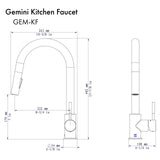 ZLINE Gemini Kitchen Faucet in Chrome (GEM-KF-CH)