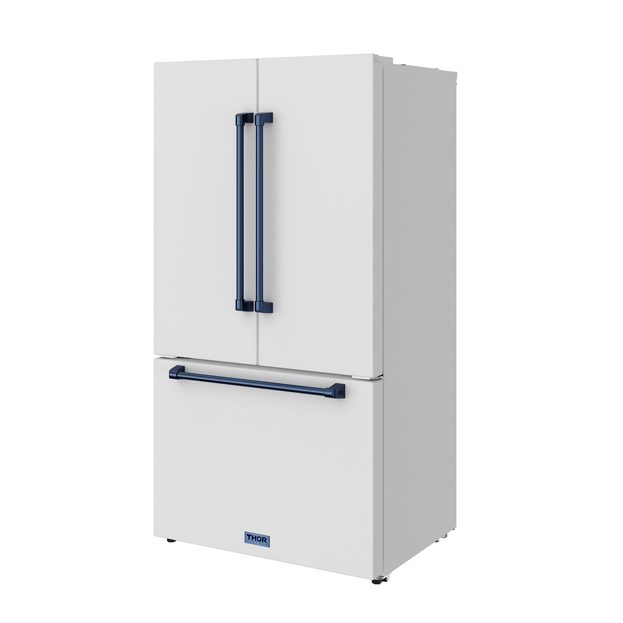36 Inch French Door Counter Depth Refrigerator With Ice Maker - White/blue  Gordon Ramsay Series