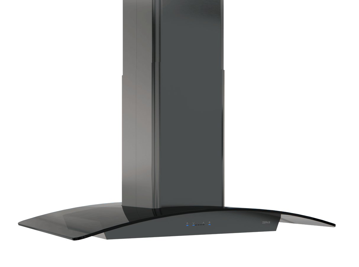 Ravenna, Island, 42", Blk SS, 600 CFM
