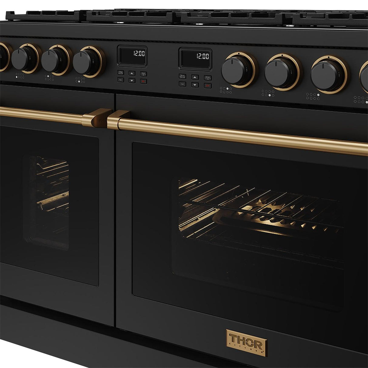 48 Inch Contemporary Professional Liquid Propane Range In Black/bronze