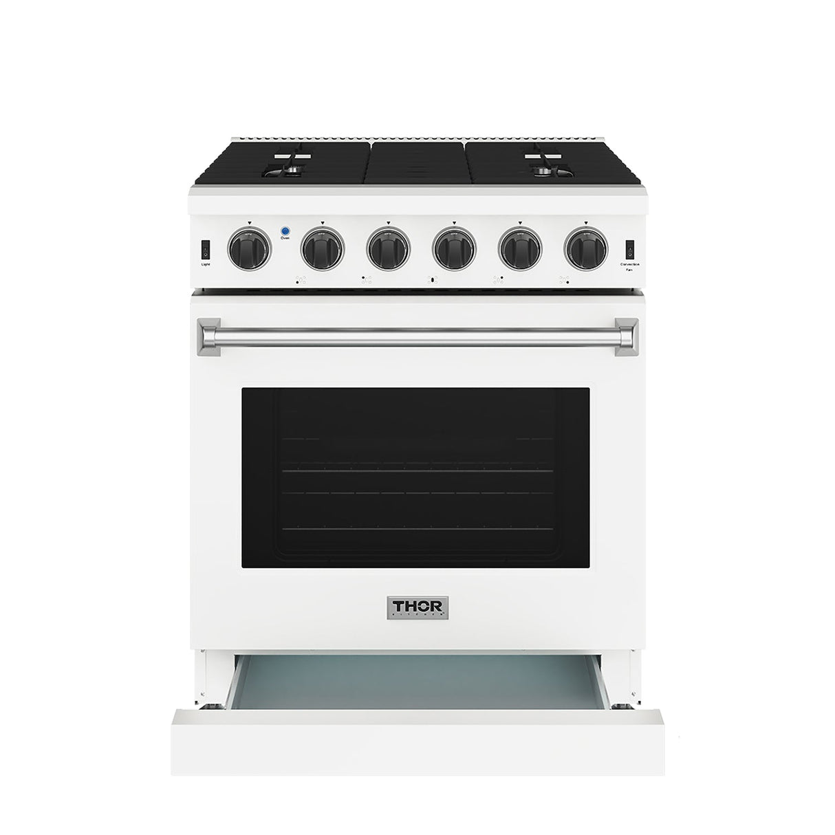 30 Inch Professional Gas Range In White