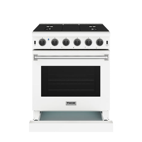 30 Inch Professional Gas Range In White