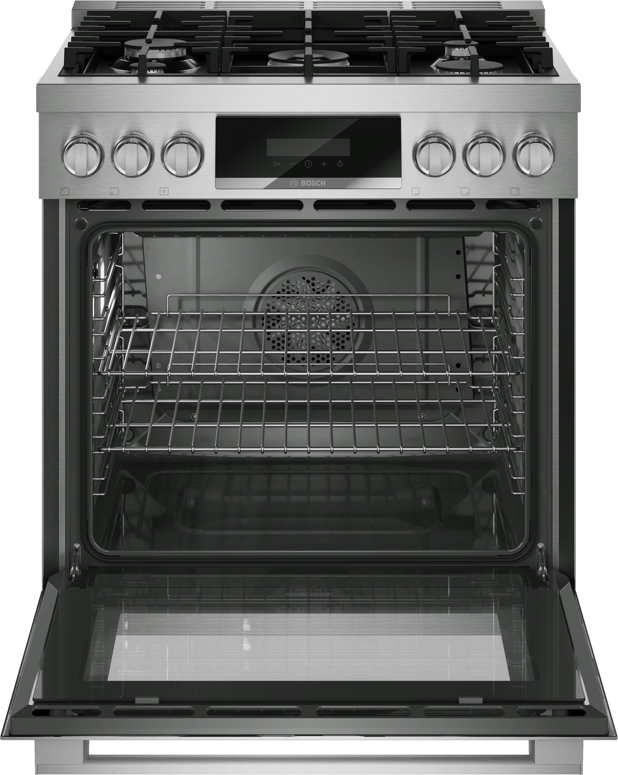 800 Series, Dual fuel freestanding range, 30'', Stainless steel