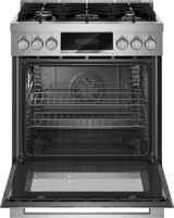 800 Series, Dual fuel freestanding range, 30'', Stainless steel