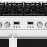 48 Inch Contemporary Professional Gas Range In White