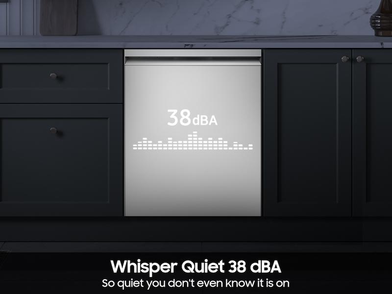 38 dBA Bespoke Smart Dishwasher with 3rd Rack Washing System in White Glass