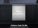 38 dBA Bespoke Smart Dishwasher with 3rd Rack Washing System in White Glass
