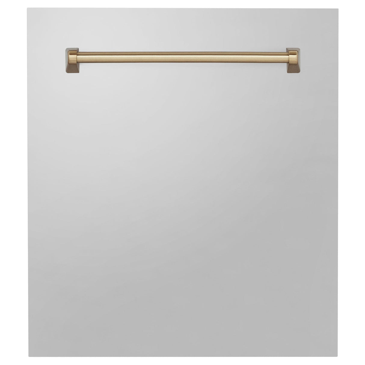 ZLINE 24 in. Autograph Edition Tallac Dishwasher Panel with Champagne Bronze Handle and Color Options (DPVZ-24-CB) [Color: Stainless Steel with Gold Handle]
