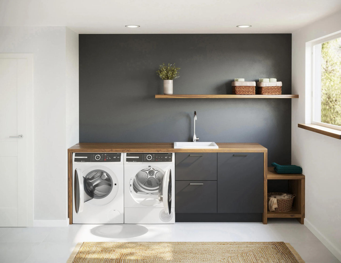 500 Series Compact Washer , White