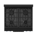 30 Inch Professional Gas Range With Tilt Panel Touch Control In Matte Black/blue  Gordon Ramsay Series