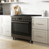 800 Series Dual Fuel Freestanding Range 36" Black Stainless Steel