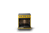 30"W. Electric Range (Finish: Daffodil, Trim: Polished Chrome)