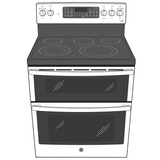 GE Profile™ 30" Smart Free-Standing Electric Double Oven Convection Range with No Preheat Air Fry