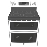 GE Profile™ 30" Smart Free-Standing Electric Double Oven Convection Range with No Preheat Air Fry