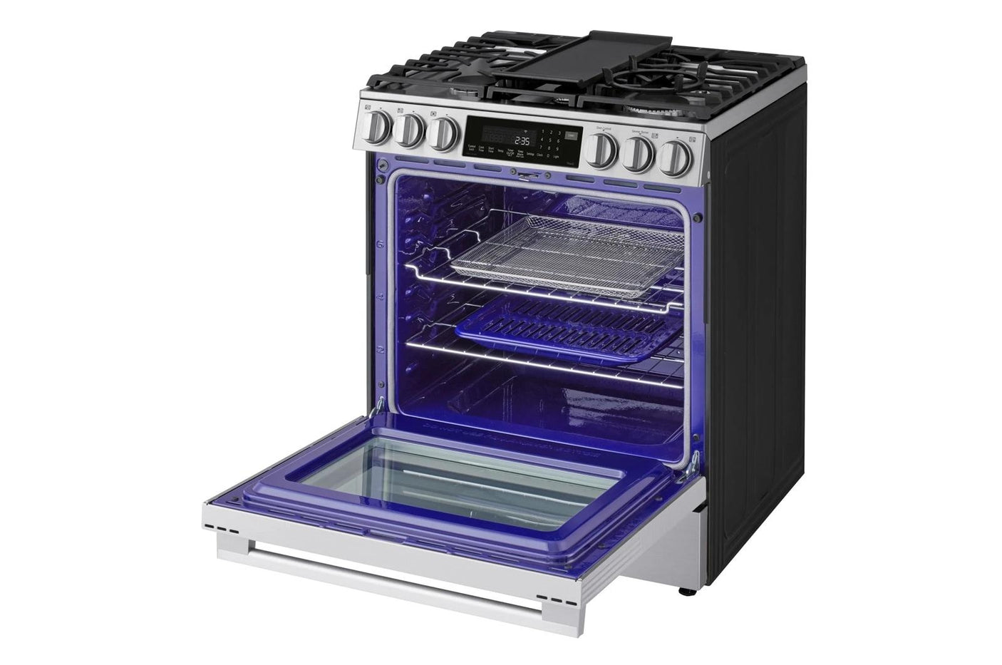 6.3 cu ft. Smart Gas Slide-In Range with InstaView®, ProBake Convection®, and Air Fry
