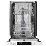 ZLINE 18 in. Compact Top Control Dishwasher with Stainless Steel Tub and Modern Style Handle, 52 dBa (DW-18) [Color: Black Stainless]