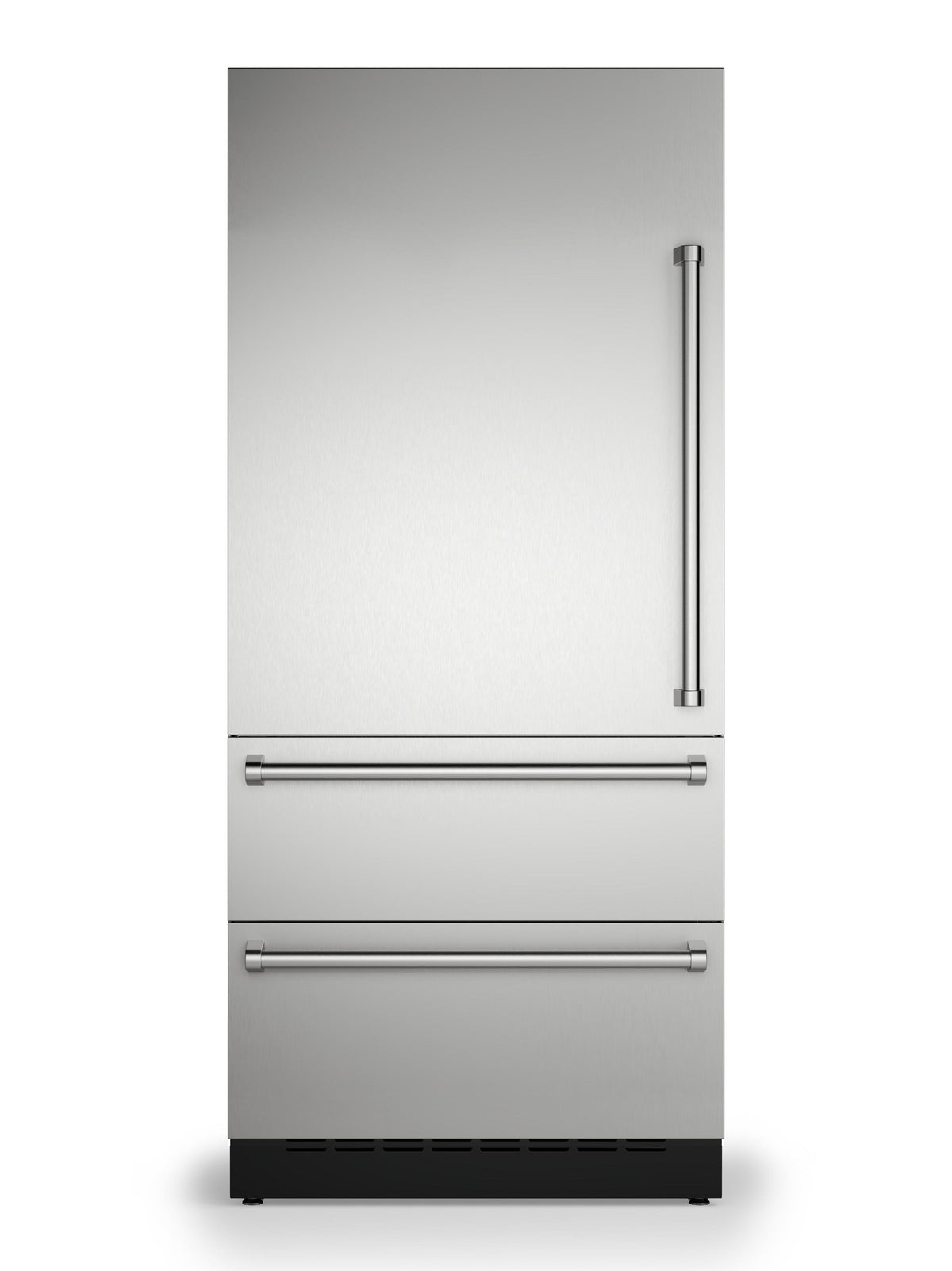 36"W. Integrated Bottom Freezer Door Panel Left Hinge - Stainless