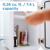 Danby 7.4L Mini Fridge with Mirror & Light in White