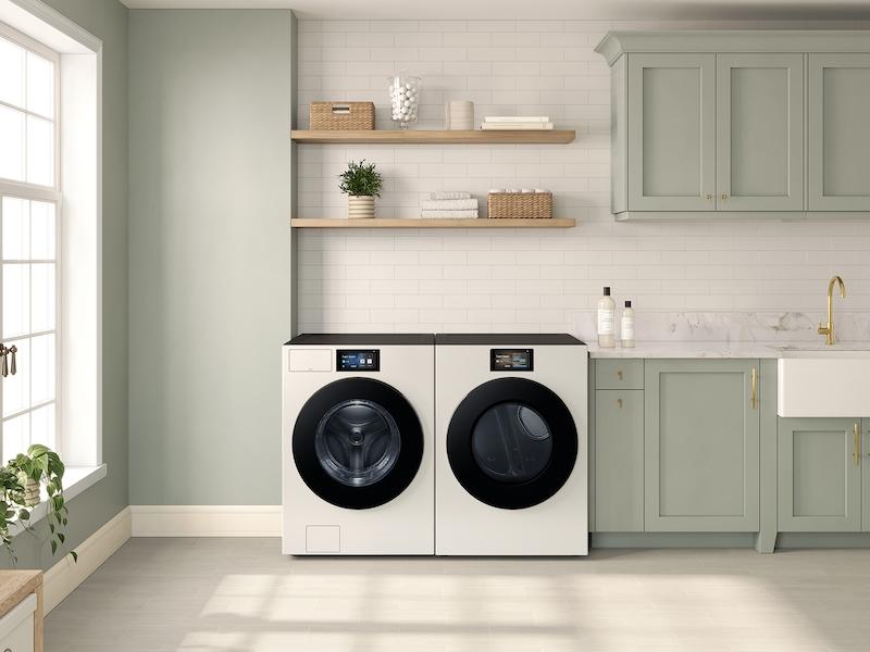 5.3 cu. ft. Bespoke AI Ultra Capacity Front Load Washer with AI Home and AI OptiWash+ in Ivory