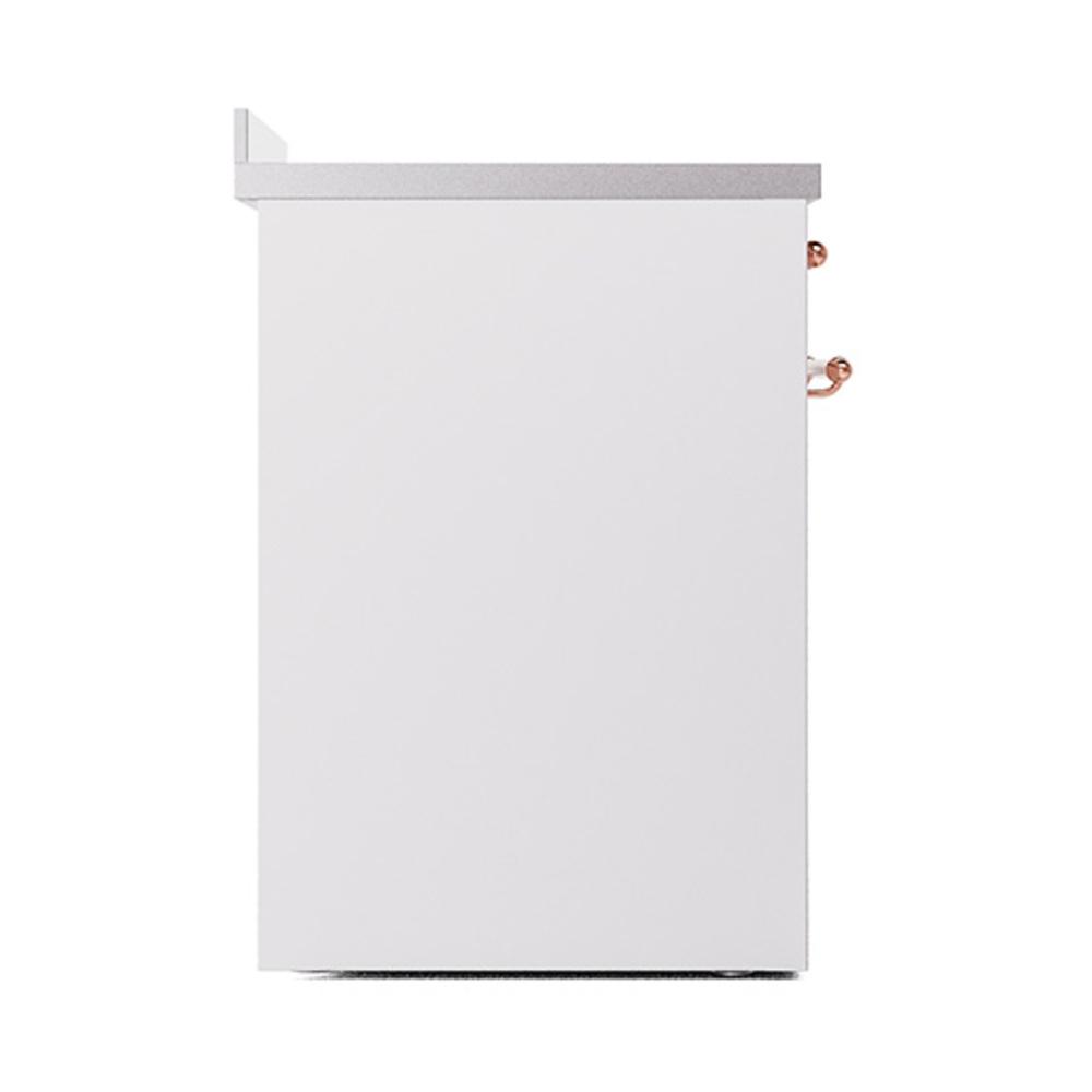 ILVE UNI304QNMPWHP Nostalgie II Noblesse 30 inch Induction Range (Solid Door, White, Copper)