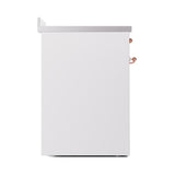 ILVE UNI304QNMPWHP Nostalgie II Noblesse 30 inch Induction Range (Solid Door, White, Copper)