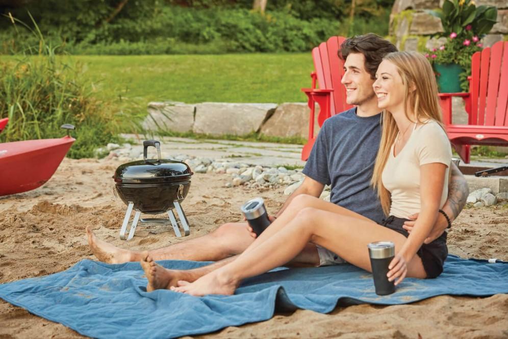 14 inch Portable Charcoal Kettle Grill , Charcoal, Black