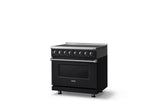 36"W. Induction Range (Finish: Onyx, Trim: Polished Chrome)