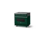 36"W. Induction Range (Finish: Ivy, Trim: Polished Chrome)