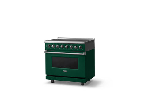 36"W. Induction Range (Finish: Ivy, Trim: Polished Chrome)