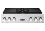 36-inch Dual-Fuel Pro Rangetop with Sous Vide and Induction