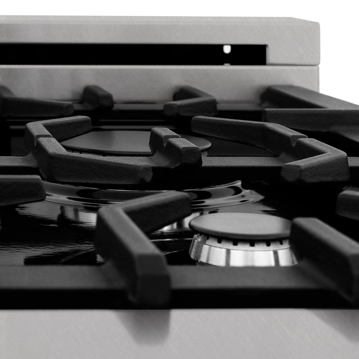 ZLINE 24 in. 2.8 cu. ft. Electric Oven and Gas Cooktop Dual Fuel Range with Griddle and White Matte Door in Fingerprint Resistant Stainless (RAS-WM-GR-24)