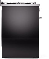 Professional Plus II 30 Inch Dual Fuel Liquid Propane Freestanding Range in Glossy Black with Trim