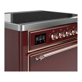 ILVE UMIB36QNR3BUP Majestic III 36 inch Induction Range with 6 Elements, 3.5 cu. ft. Total Oven Capacity (Solid Door, Burgundy, Copper)