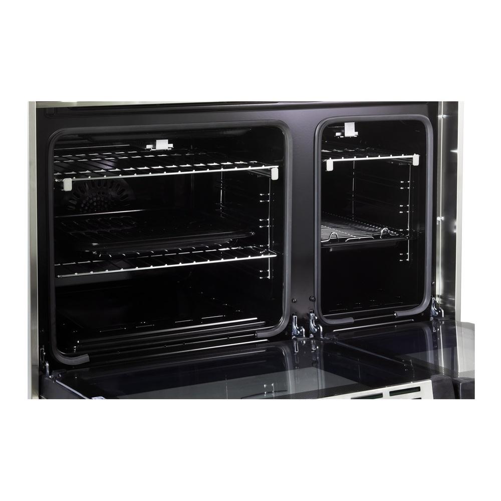 Verona VUFSGG365DSS 36 inch Ultima Collection Double Oven Gas Range with 5 Brass Burners, 4.1 cu. ft. Oven Total Capacity
